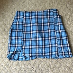 plaid mini skirt